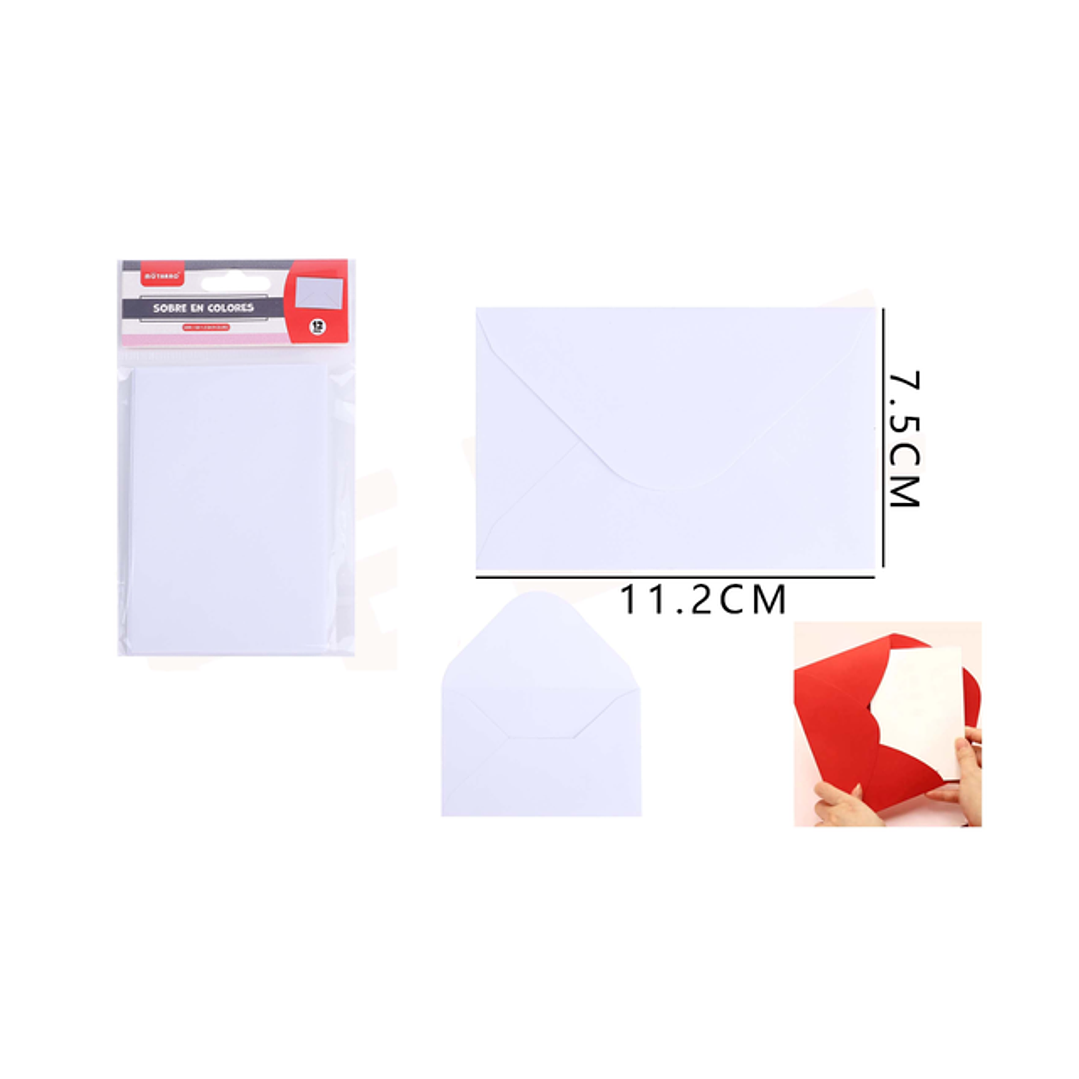 Sobres Blanco 11275Cm 12Pcs 1 1
