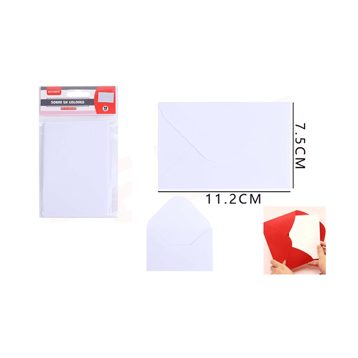 Sobres Blanco 11275Cm 12Pcs 1 1