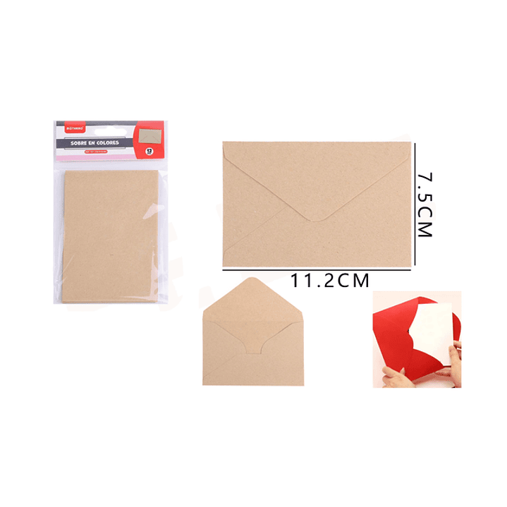 Sobres Kraft 11275Cm 12Pcs 1 1