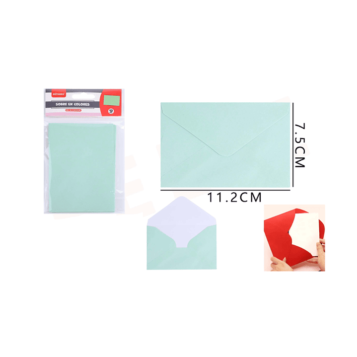 Sobres Verde 11.2*7.5cm 12pcs 1