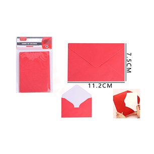 Sobres Rojo 11275Cm 12Pcs 1