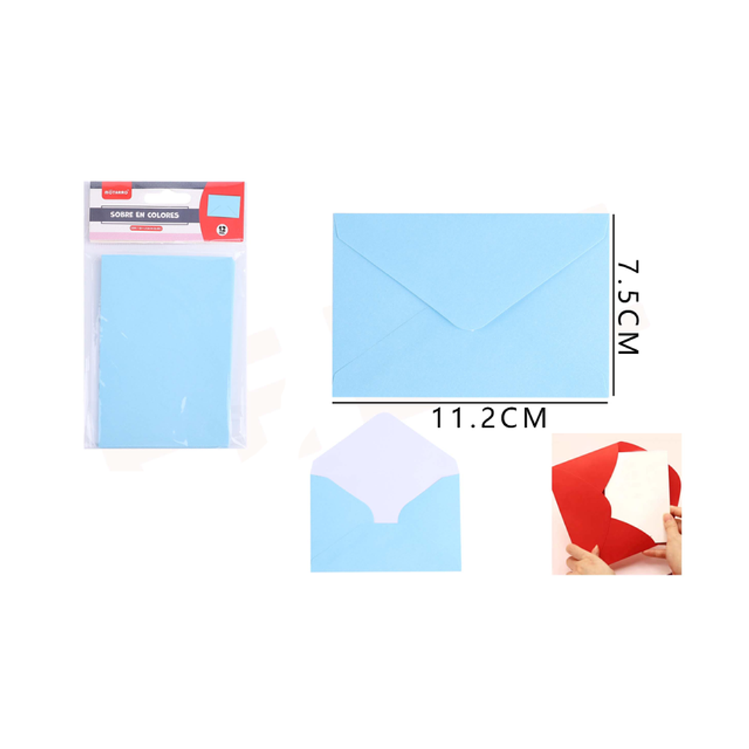 Sobres Celeste 11275Cm 12Pcs 1 1
