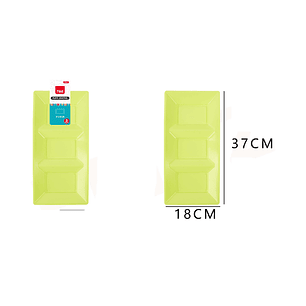 Bandejas Plástica Rectangulo 3 Divisiones Verde 3pcs