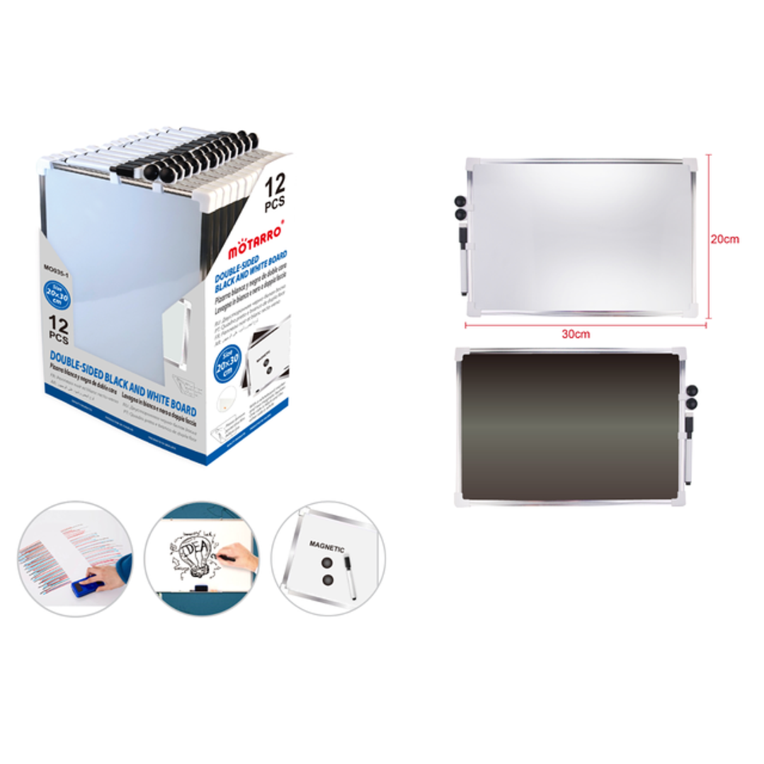 Pizarra Magnética Duo con imán y plumón 20x30cm 1