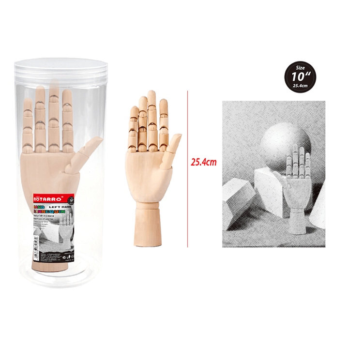 Mano Derecha de Madera Articulada 10Pul 1