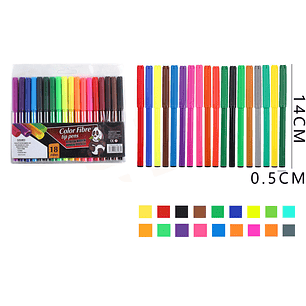 Set De Plumones De Colores 1405Cm 18Pcs