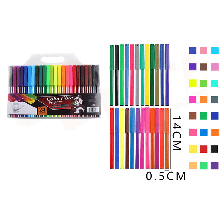 Set De Plumones De Colores 1405Cm 24Pcs 1