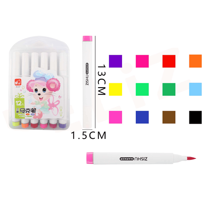 Marcadores De Colores 1315Cm 12Pcs 1