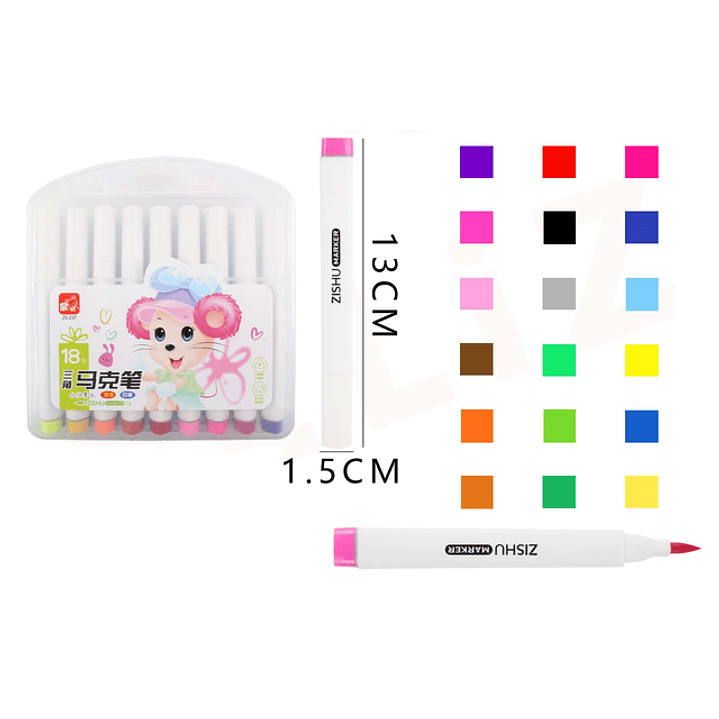 Marcadores De Colores 1315Cm 18Pcs 1