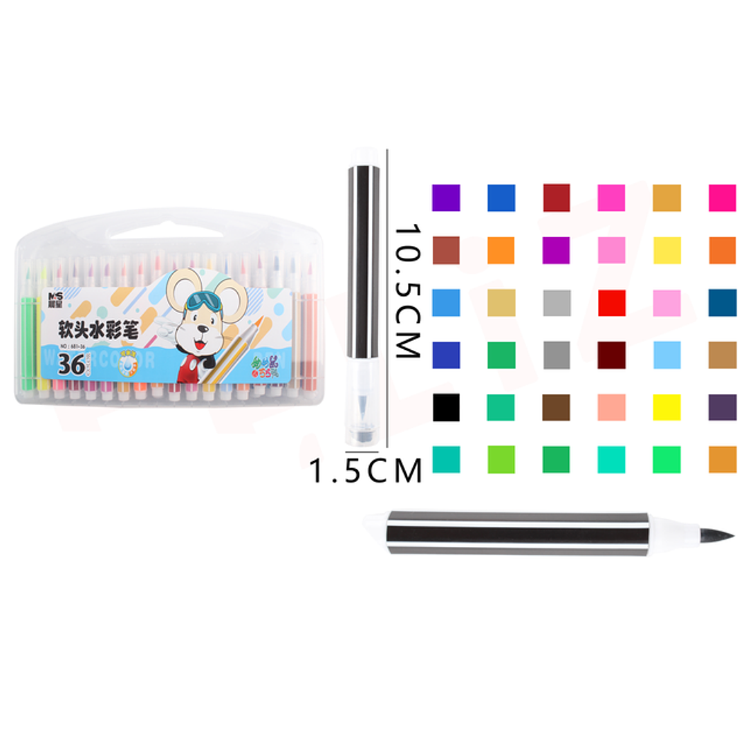 Marcadores De Colores Lavable 10515Cm 36Pcs 1