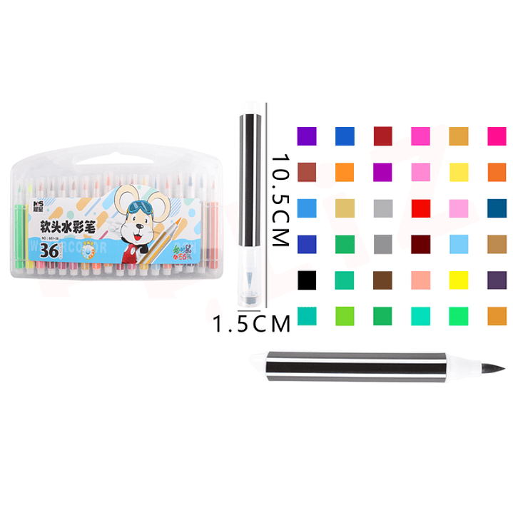 Marcadores De Colores Lavable 10515Cm 36Pcs 1