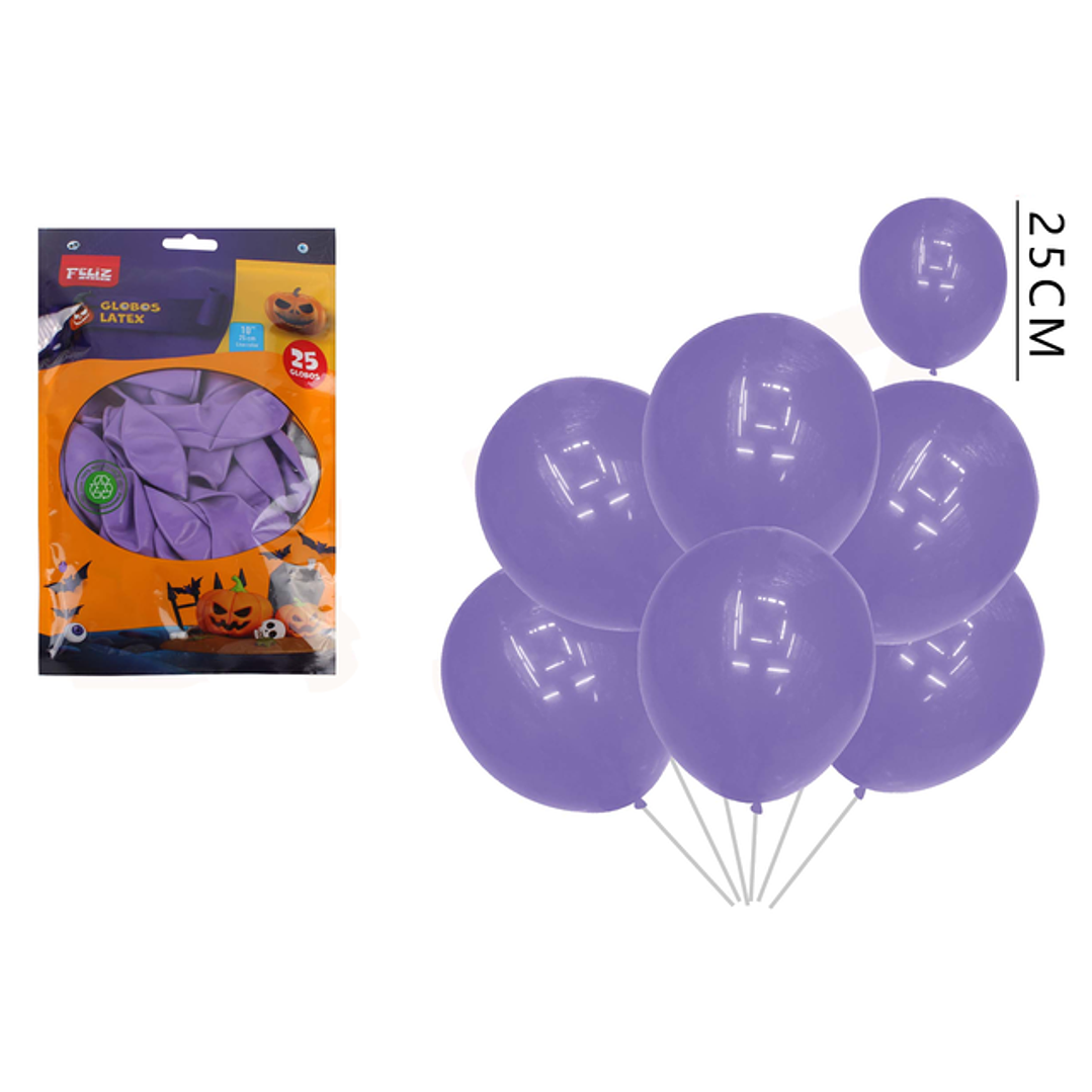 Globos Latex Morado 25Cm 25Pcs 1