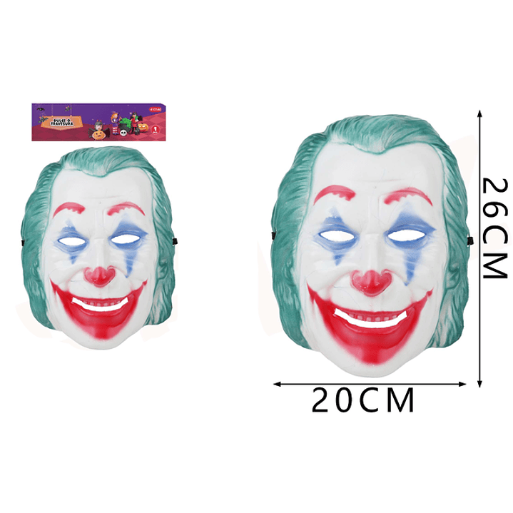 Mascara Payaso Pelo Verde Halloween 1