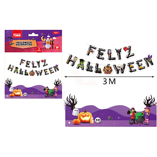 Guirnalda Letra Feliz Halloween 14Pcs