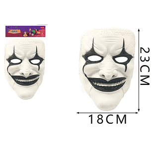 Mascara Payaso Blanco Negro Halloween