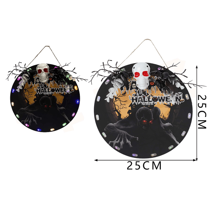 Decoracion De Pared Con Luz Halloween 1