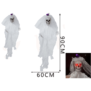 Colgante Novia Con Sonido Y Luz Halloween