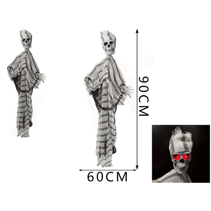 Colgante Prisionero Con Sonido Y Luz Halloween 1