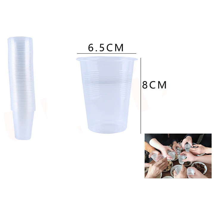 Vasos Plásticos Transparente 50pcs 200ML 1