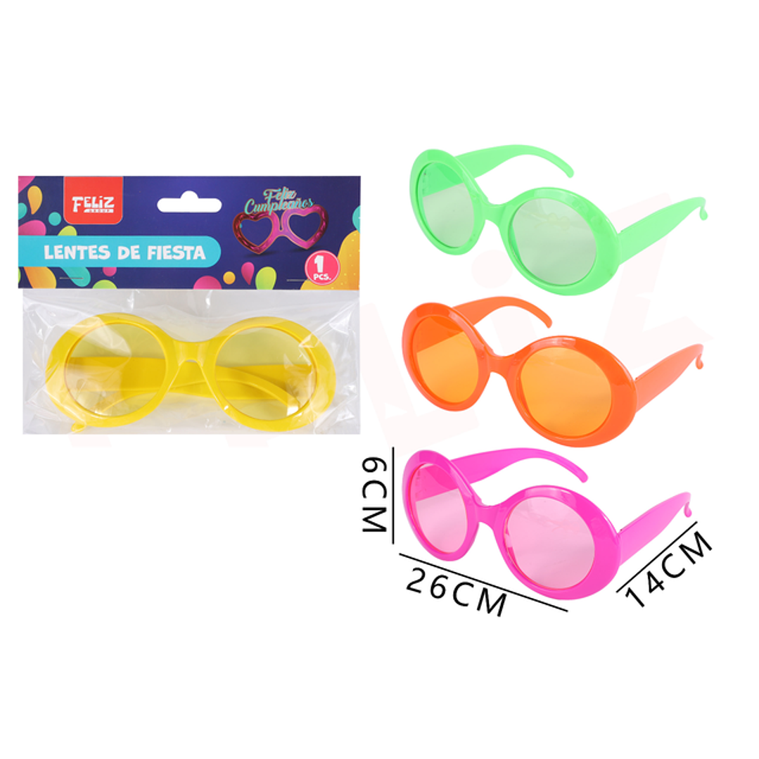 Lentes de Fiesta colores 14*16*6cm 1