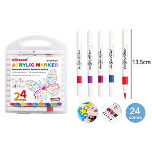 Marcadores Acrílico 13.5cm 24pcs