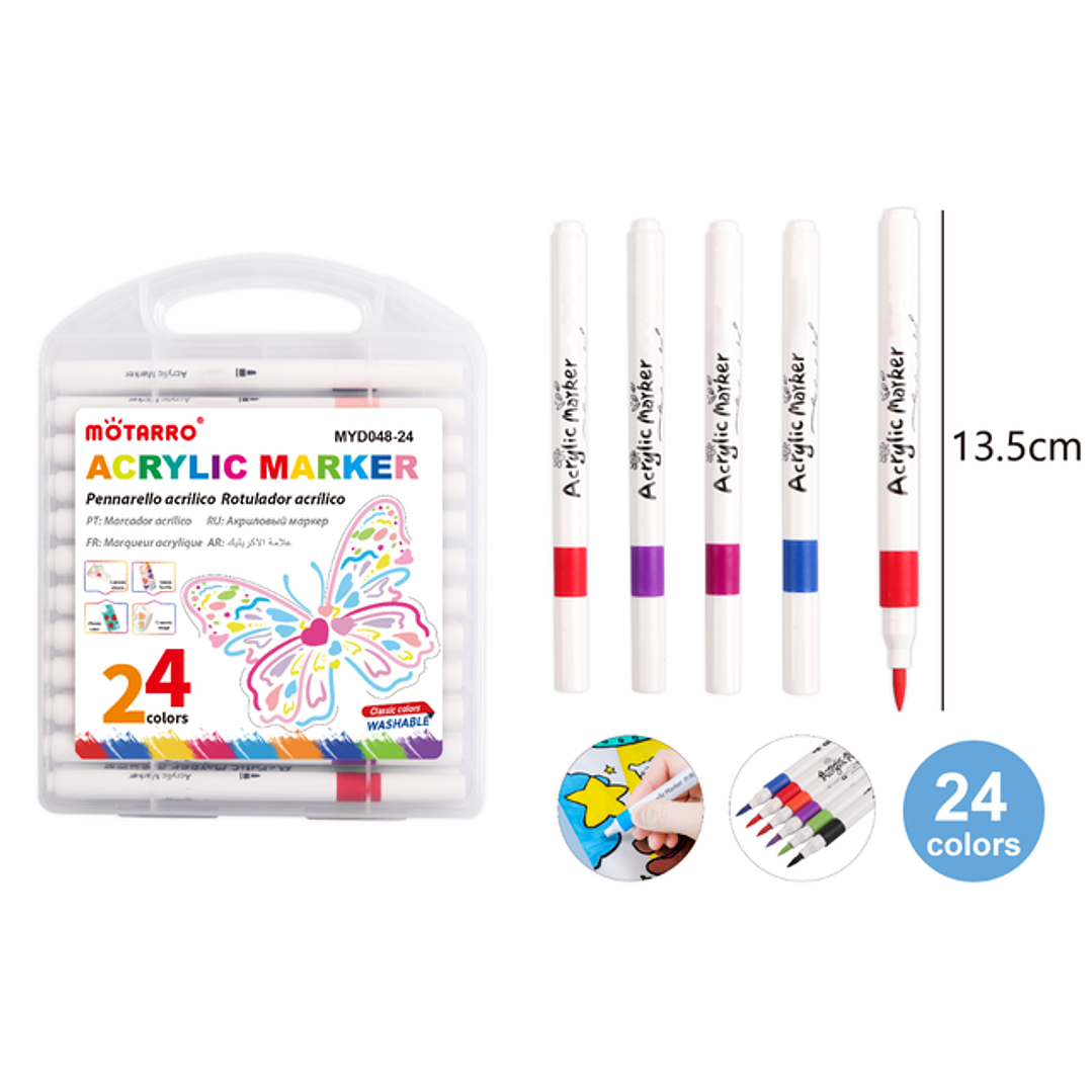 Marcadores Acrilico 135Cm 24Pcs 1
