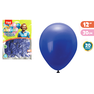 Globos Latex Vintage Azul 30Cm 20Pcs