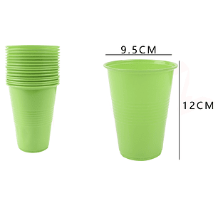 Vasos Plásticos Verde 500ML 16pcs