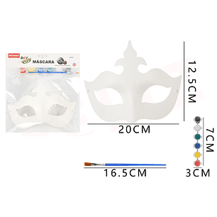 Mascara Blanca Detalle Con Pintura