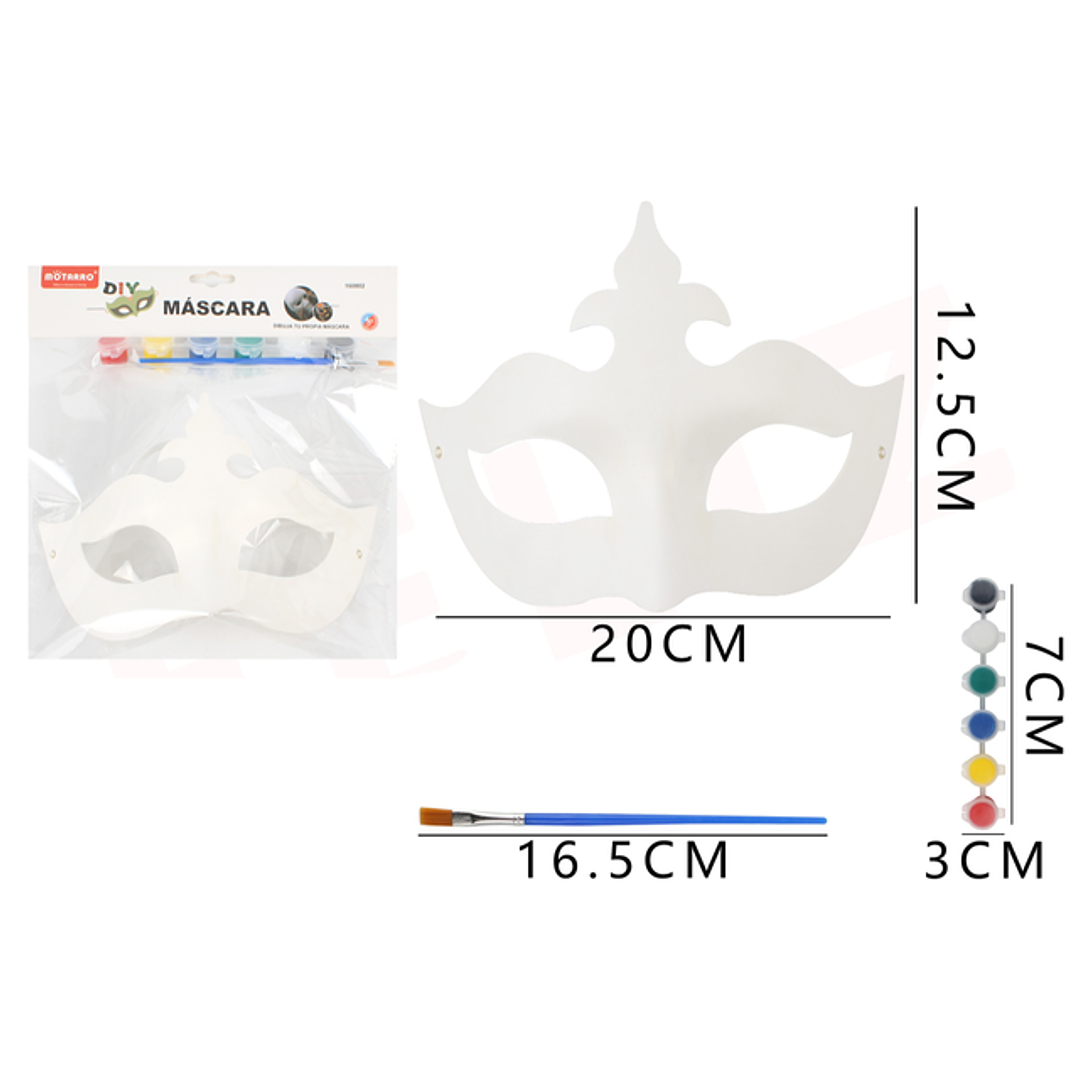 Mascara Blanca Detalle Con Pintura 1