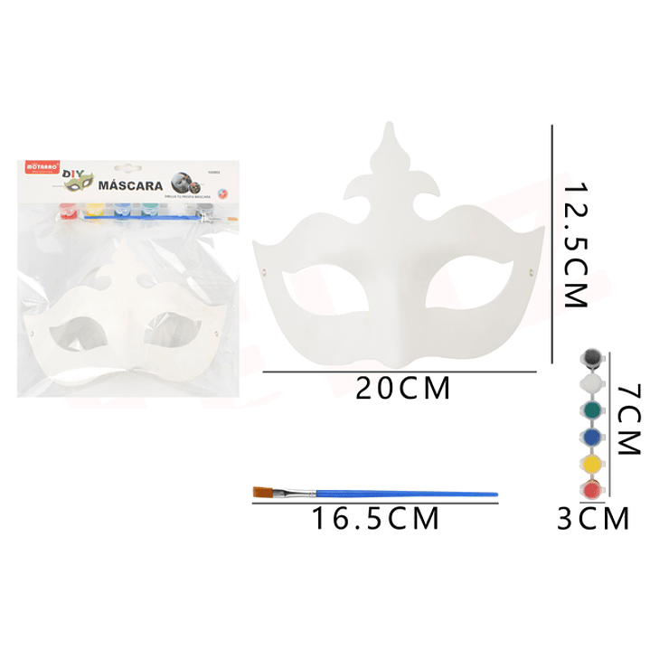 Mascara Blanca Detalle Con Pintura 1