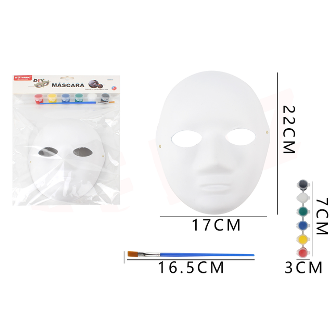 Mascara Blanca Cara Con Pintura 1