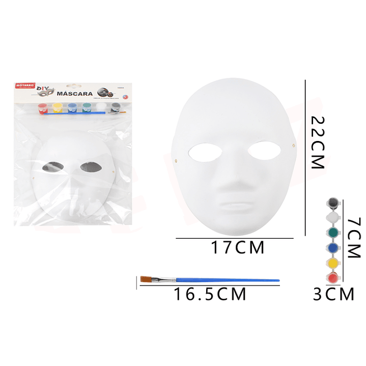 Mascara Blanca Cara Con Pintura 1