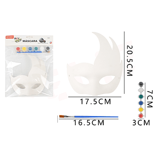 Mascara Blanca Fiesta Con Pintura