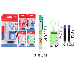 Set de Pluma+Calculadora 4pcs