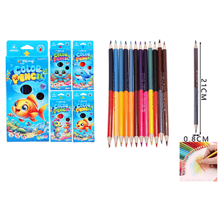 Lápices de Colores Duo Ocean 21cm 12pcs