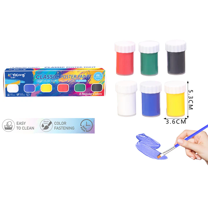 Pintura Acrilíca 22ML 6 Unidades 1