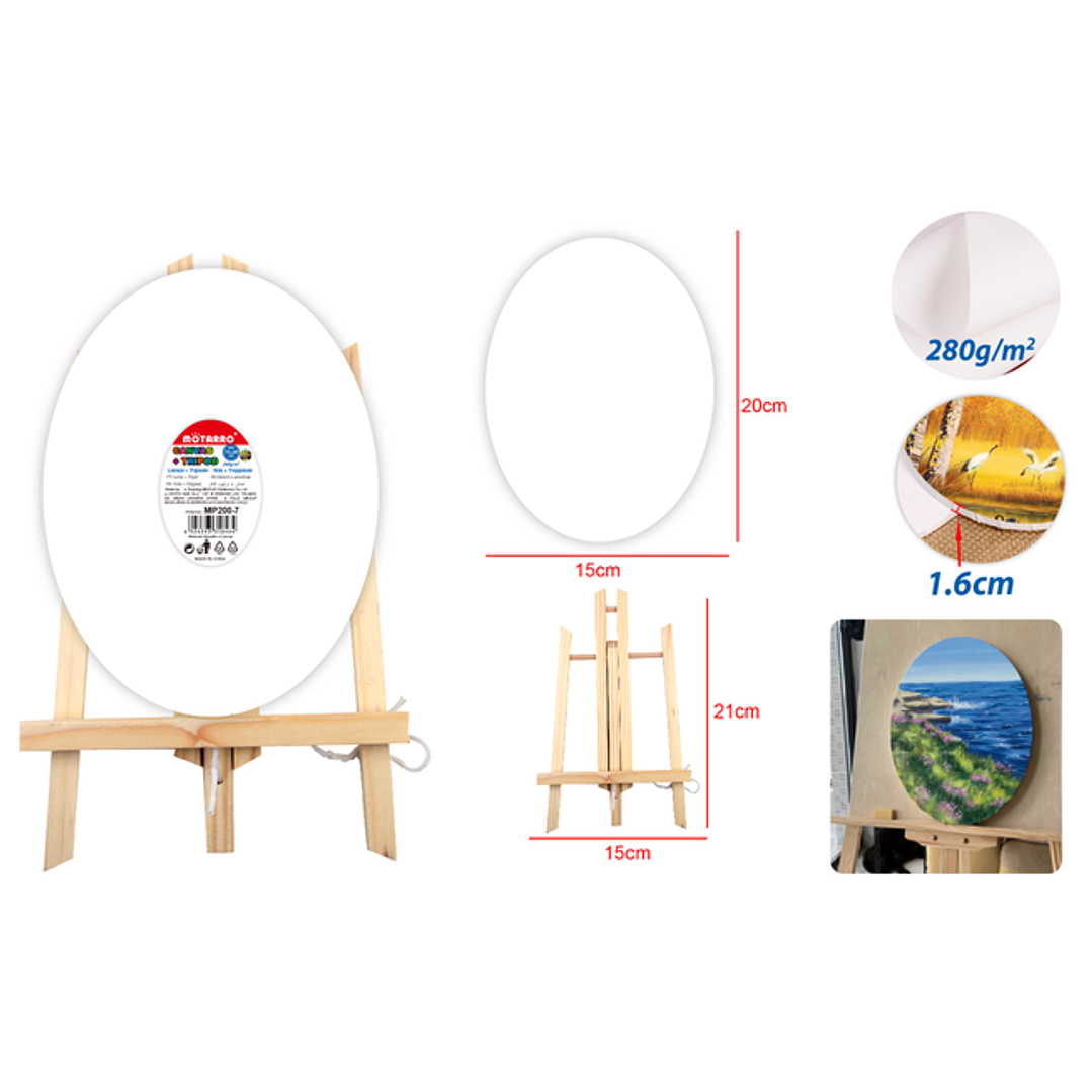 Canvas Ovalo 20Cm Tripode 1