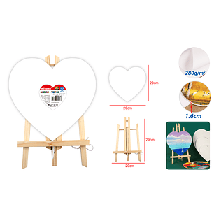 Canvas Corazon 20Cm Tripode