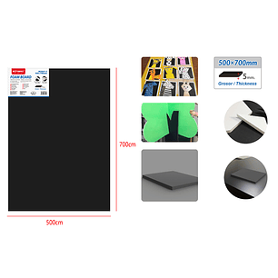 Tablero De Espuma Negro 5070Cm 5Mm