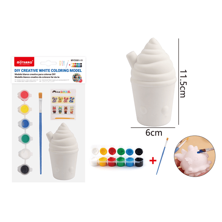 Set Para Pintar Escultura Vinilo Helado En Vaso 1