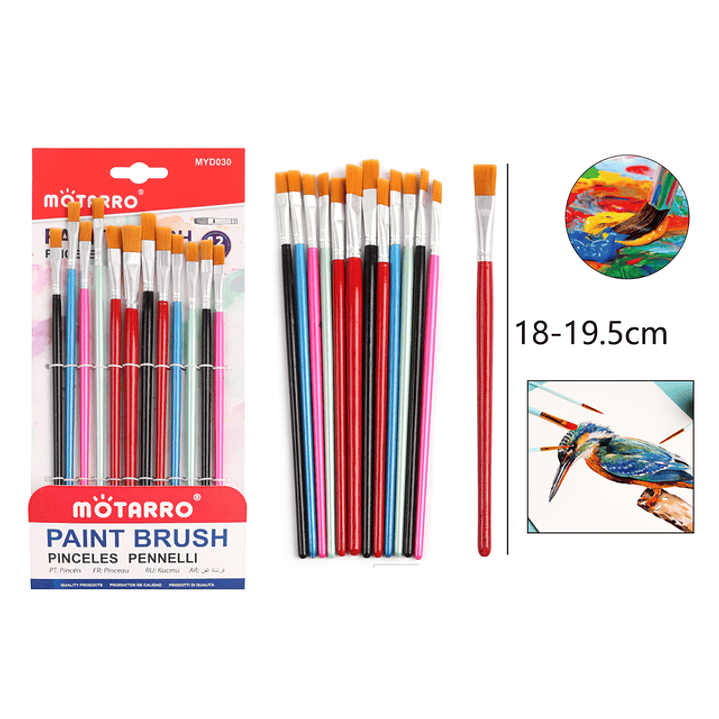 Pinceles Colores 12Pcs 1