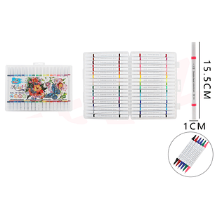 Marcadores de color doblepunta 15.5cm 36pcs
