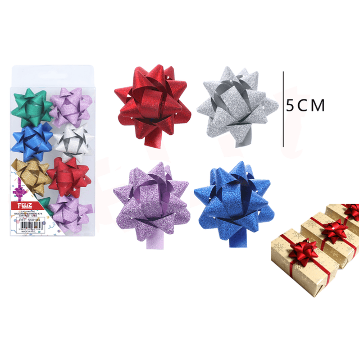Lazo regalo estrella 5cm (Colores Surtidos) 1