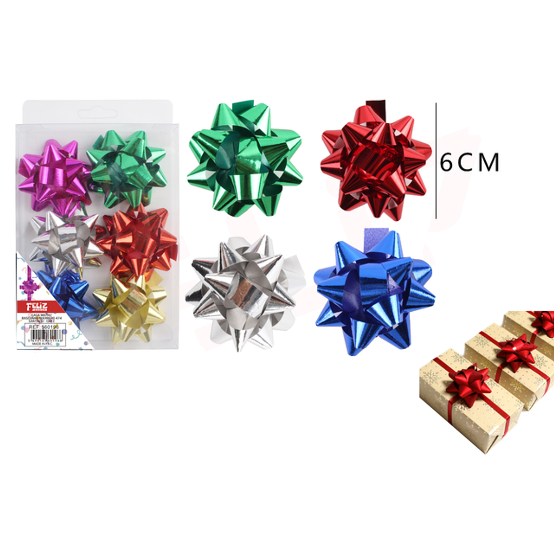 Lazo regalo estrella 6cm (Colores Surtidos) 1