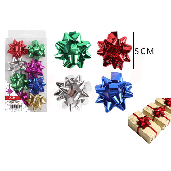 Lazo regalo estrella 5cm (Colores Surtidos) 1