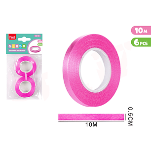 Cinta decorativa fucsia 0.5cm*10m 6pcs