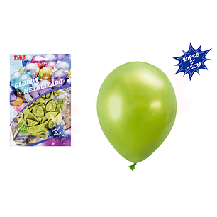 Globos verde claro metal 15cm 20pcs