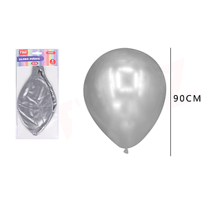 Globo grande plateado 90cm