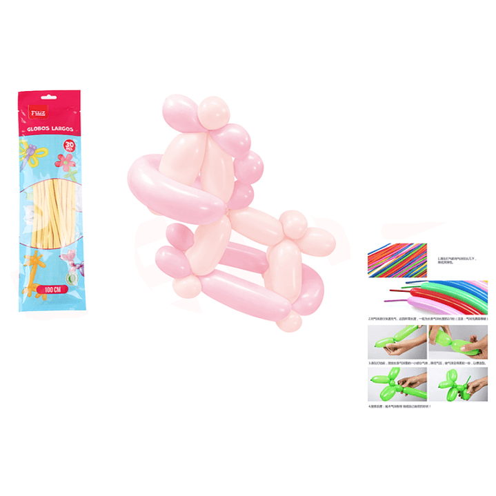 Globos largo pastel amarillo 30pcs 28cm 1